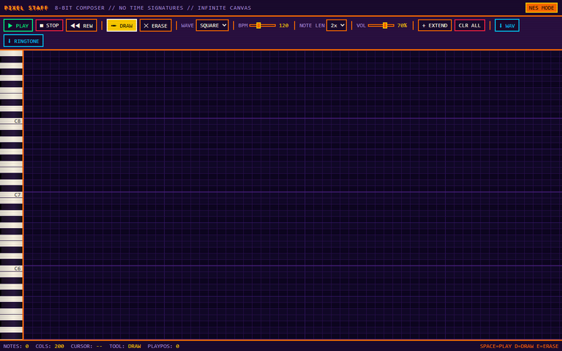 Pixel Staff running.